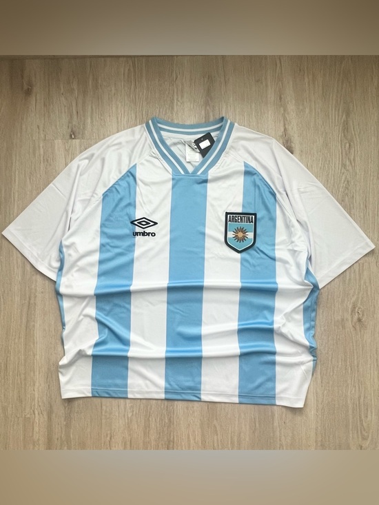 Umbro Other - NWT Umbro Argentina Soccer Jersey Mens XL Blue White Checkered World Cup 2026